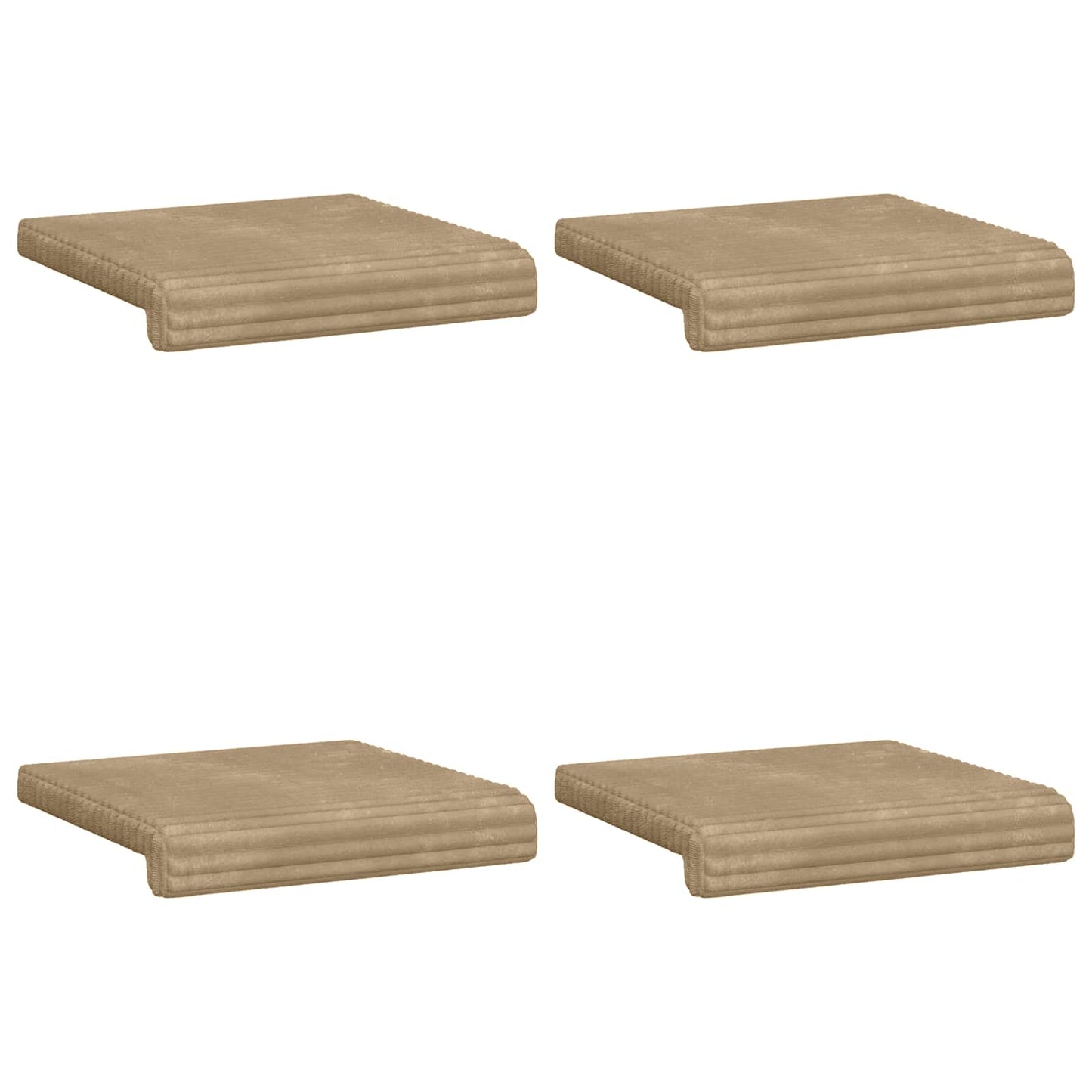 Bankkussen 4 st Pluche Corduroy Taupe Diepte 35 cm