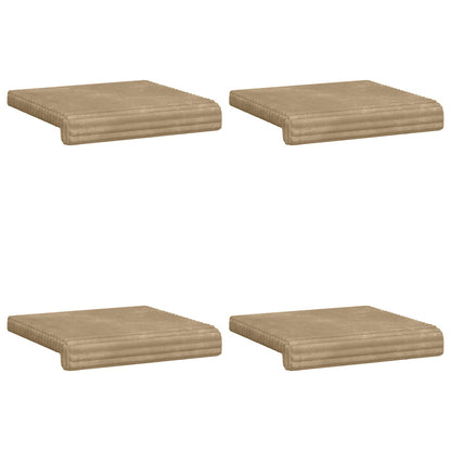 Bankkussen 4 st Pluche Corduroy Taupe Diepte 35 cm