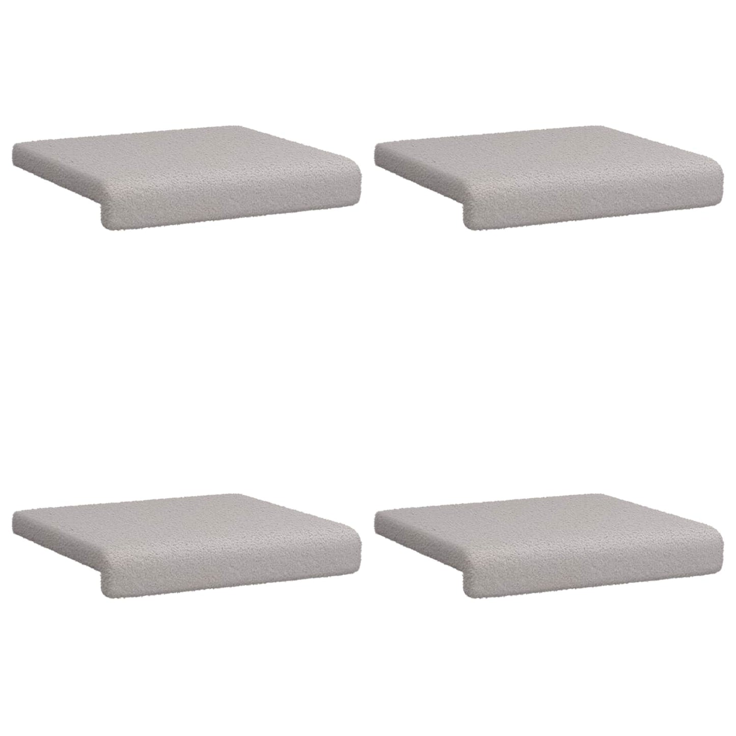 Bankkussen 4 st Sherpa Stof Lichtgrijs Diepte 35 cm