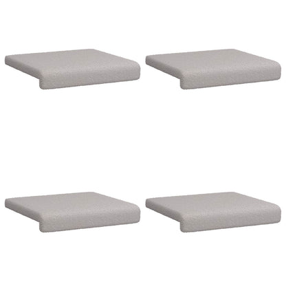 Bankkussen 4 st Sherpa Stof Lichtgrijs Diepte 35 cm