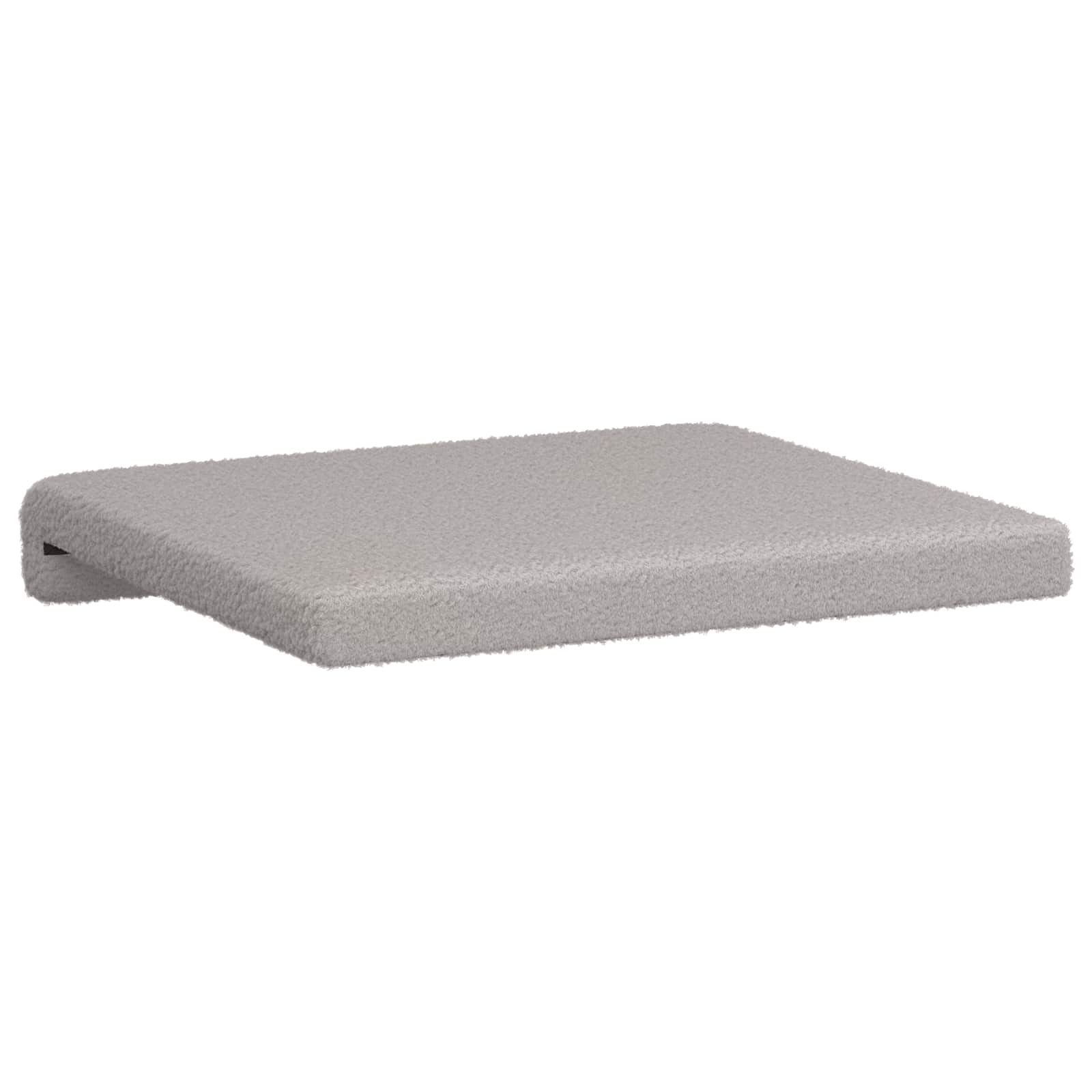 Bankkussen 4 st Sherpa Stof Lichtgrijs Diepte 35 cm