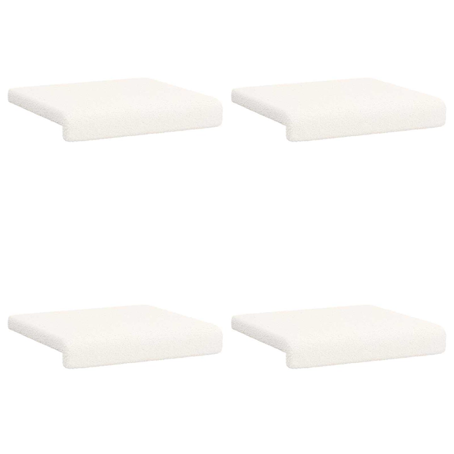 Bankkussen 4 st Sherpa Stof Crèmekleurig Diepte 35 cm