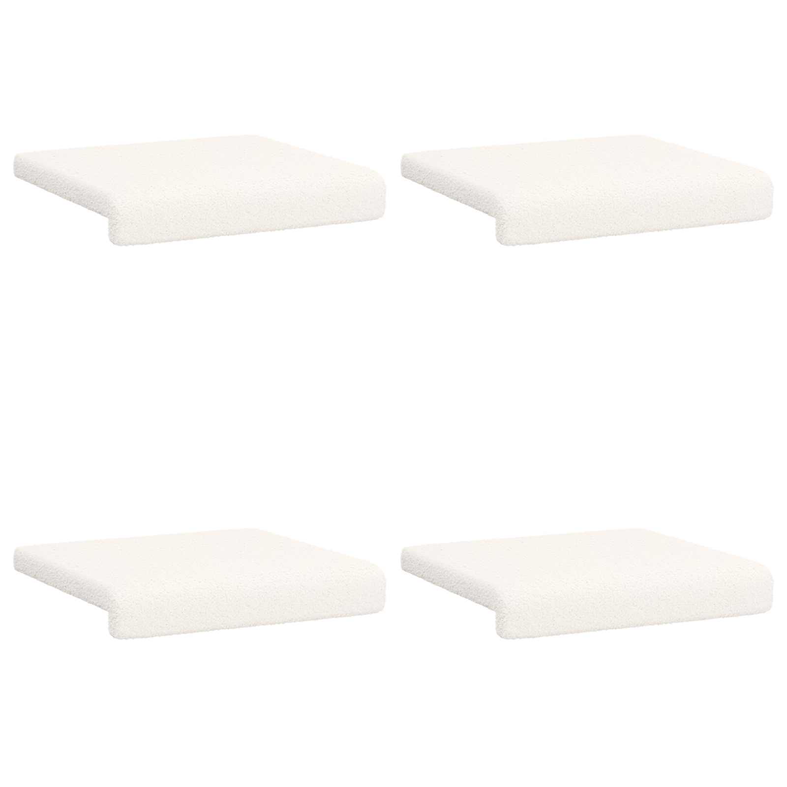 Bankkussen 4 st Sherpa Stof Crèmekleurig Diepte 35 cm