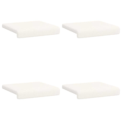 Bankkussen 4 st Sherpa Stof Crèmekleurig Diepte 35 cm