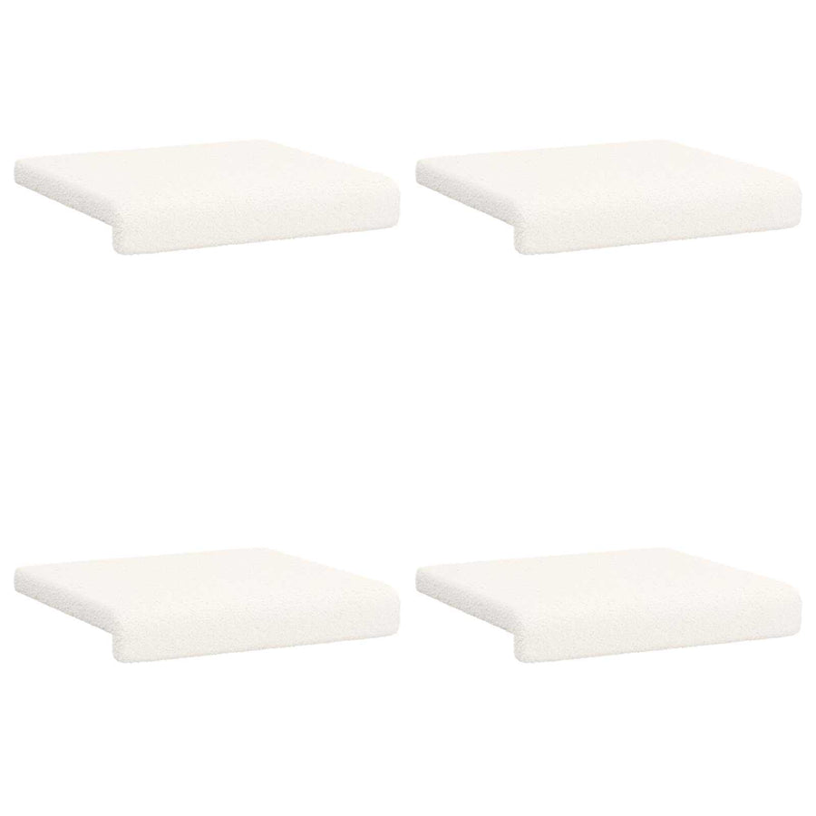 Bankkussen 4 st Sherpa Stof Crèmekleurig Diepte 35 cm