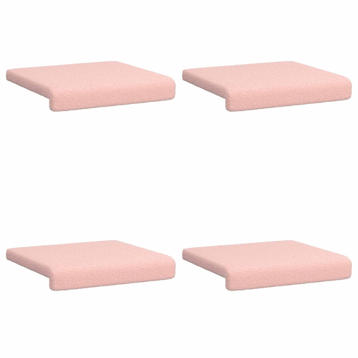 Bankkussen 4 st Sherpa Stof Roze Diepte 35 cm