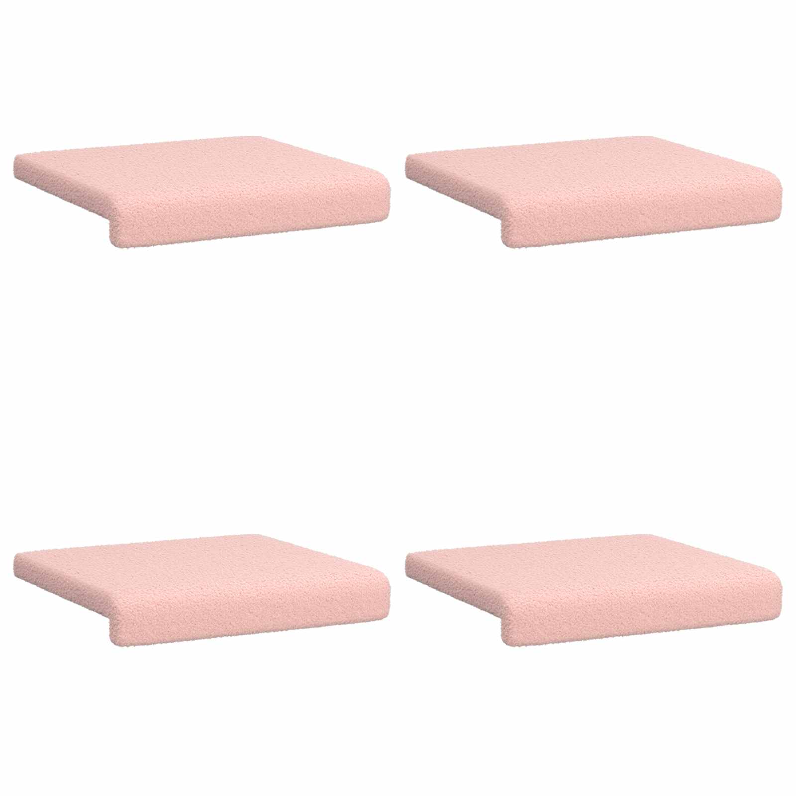 Bankkussen 4 st Sherpa Stof Roze Diepte 35 cm