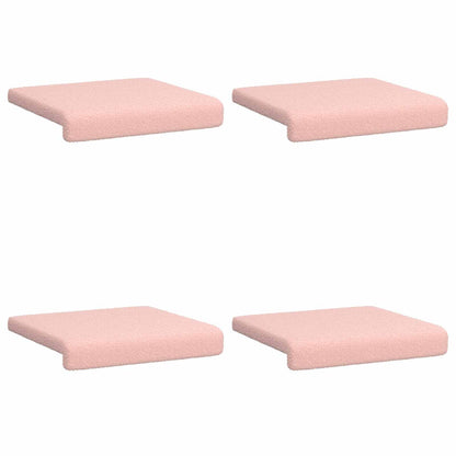 Bankkussen 4 st Sherpa Stof Roze Diepte 35 cm