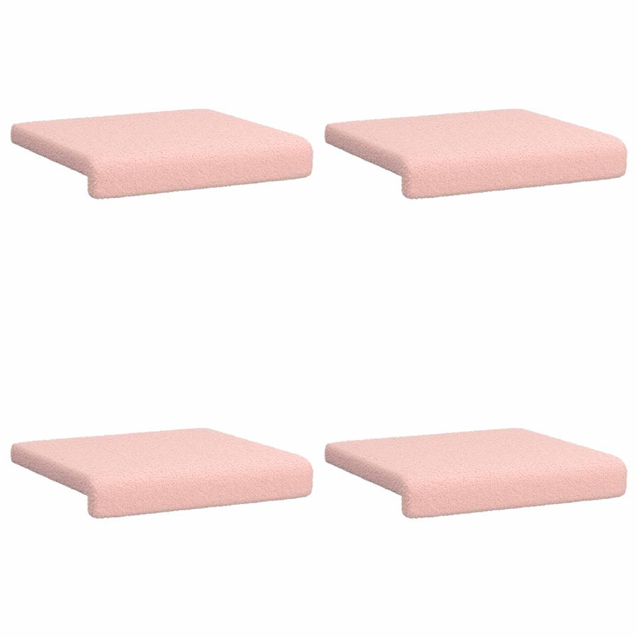 Bankkussen 4 st Sherpa Stof Roze Diepte 35 cm