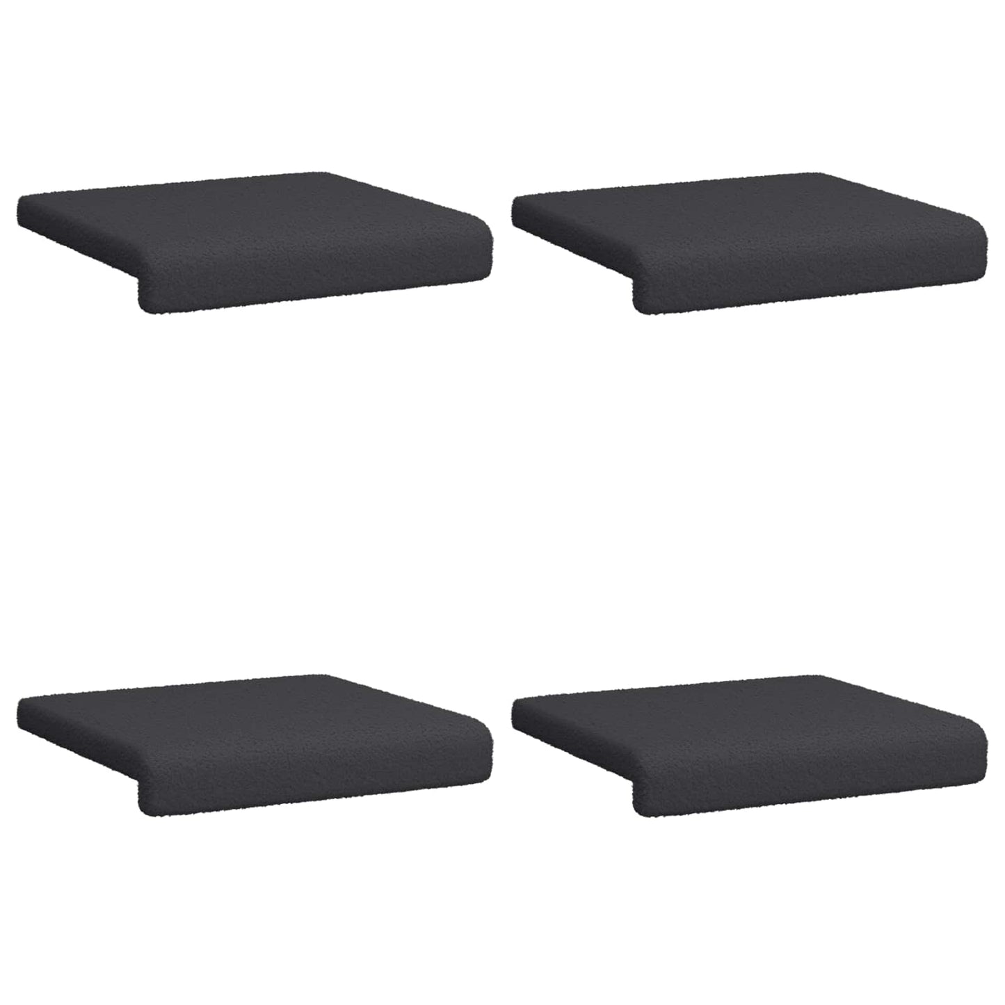 Bankkussen 4 st Sherpa Stof Donkergrijs Diepte 35 cm
