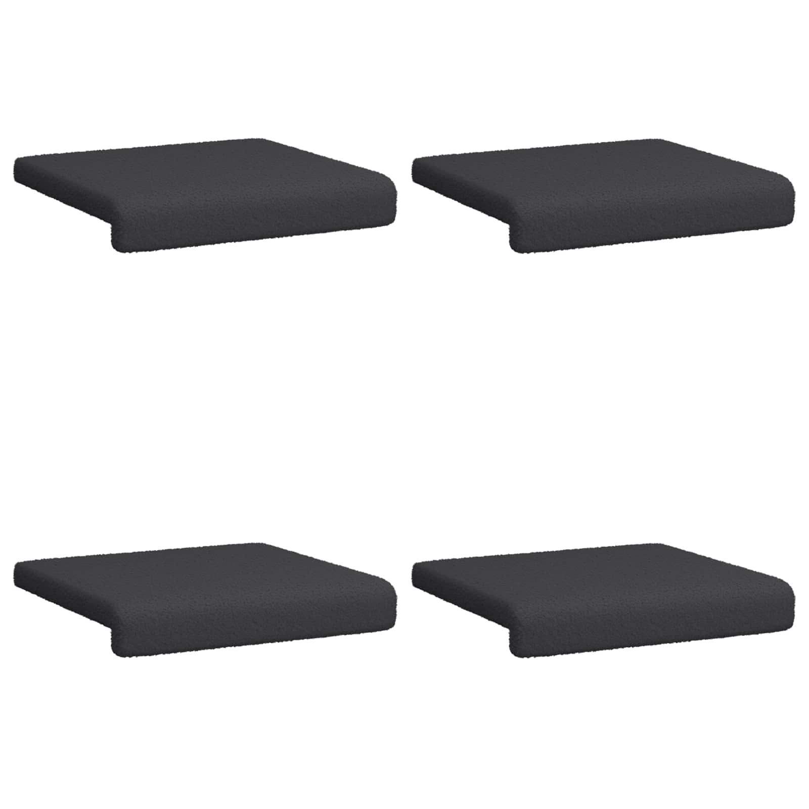 Bankkussen 4 st Sherpa Stof Donkergrijs Diepte 35 cm