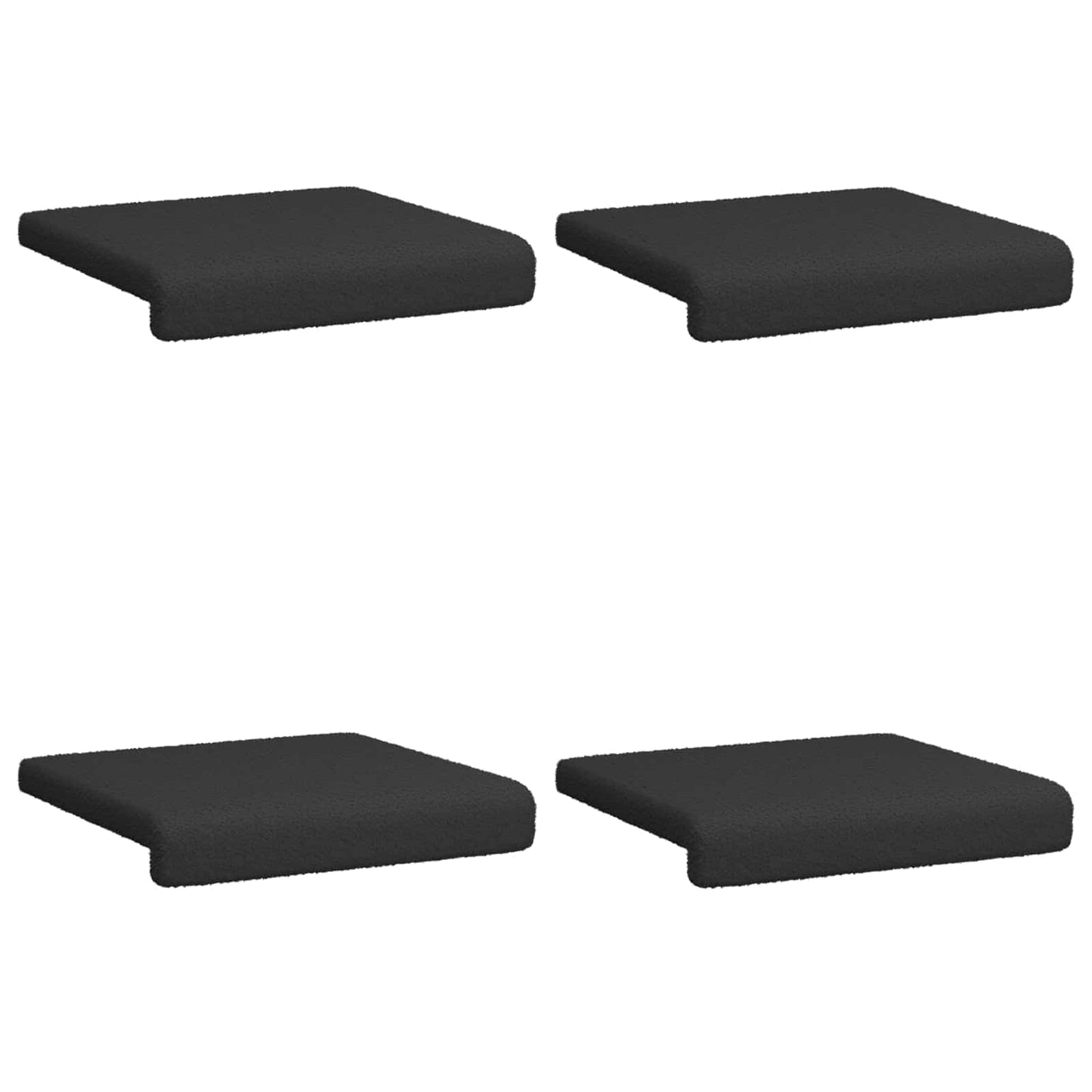 Bankkussen 4 st Sherpa Stof Zwart Diepte 35 cm