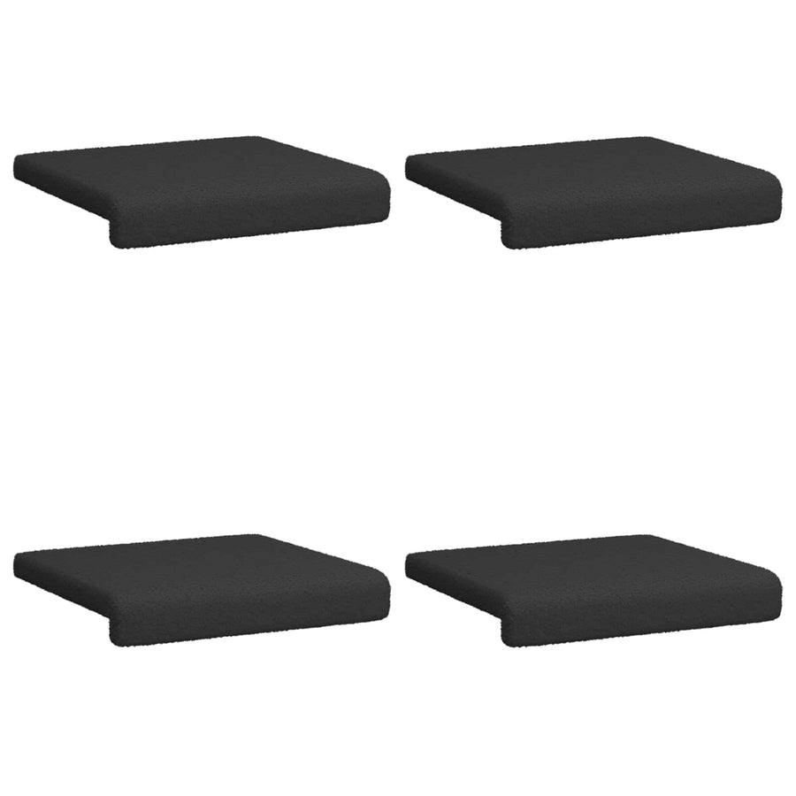 Bankkussen 4 st Sherpa Stof Zwart Diepte 35 cm