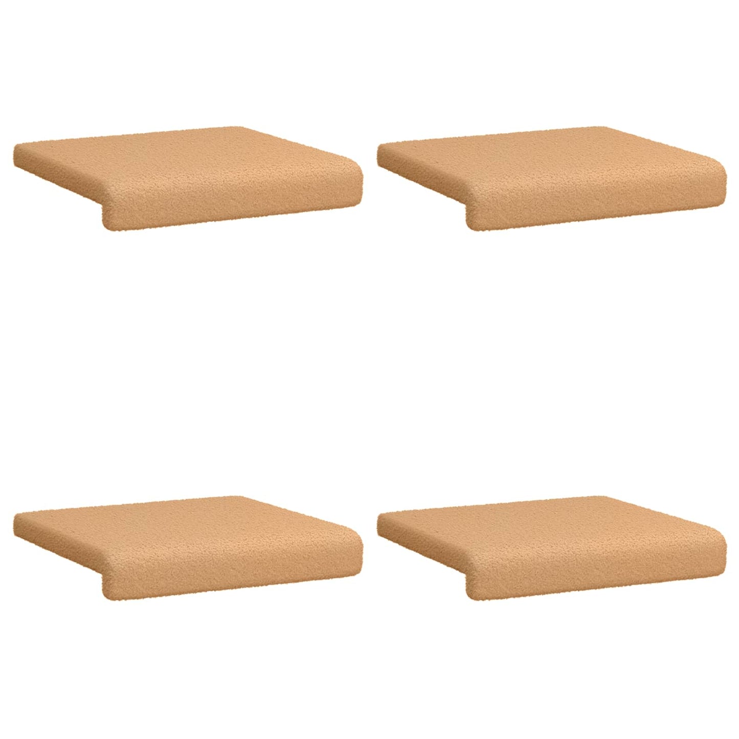 Bankkussen 4 st Sherpa Stof Beige Diepte 35 cm