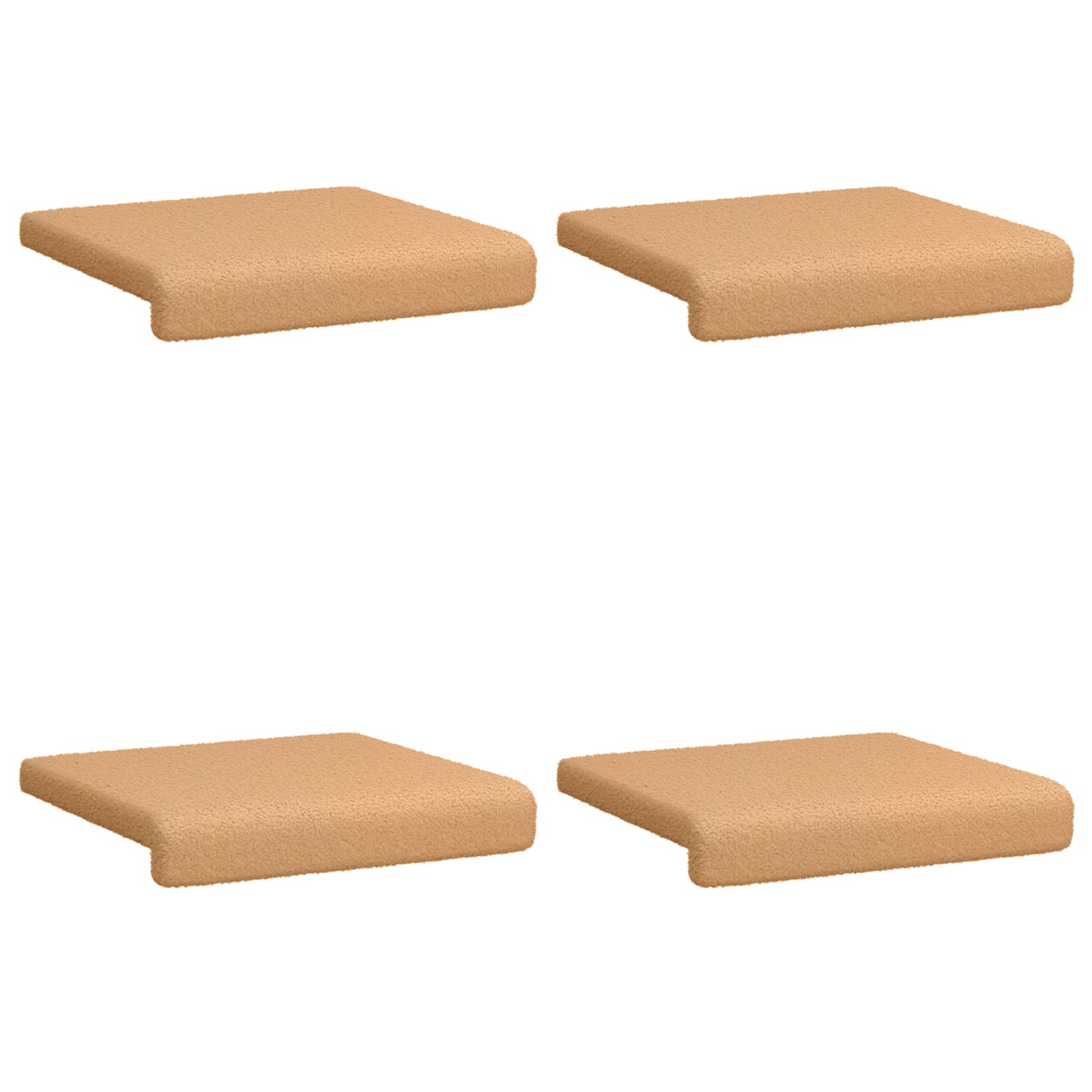Bankkussen 4 st Sherpa Stof Beige Diepte 35 cm