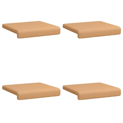 Bankkussen 4 st Sherpa Stof Beige Diepte 35 cm