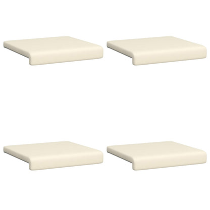 Bankkussen 4 st Textured Velvet Crèmekleurig Diepte 35 cm