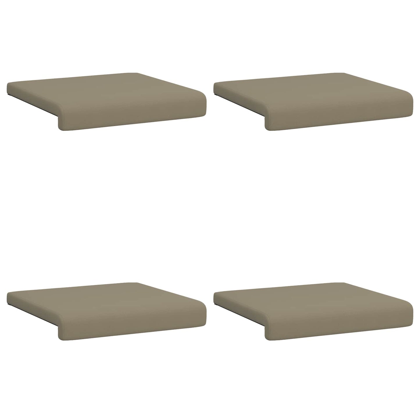 Bankkussen 4 st Textured Velvet Kaki Diepte 35 cm