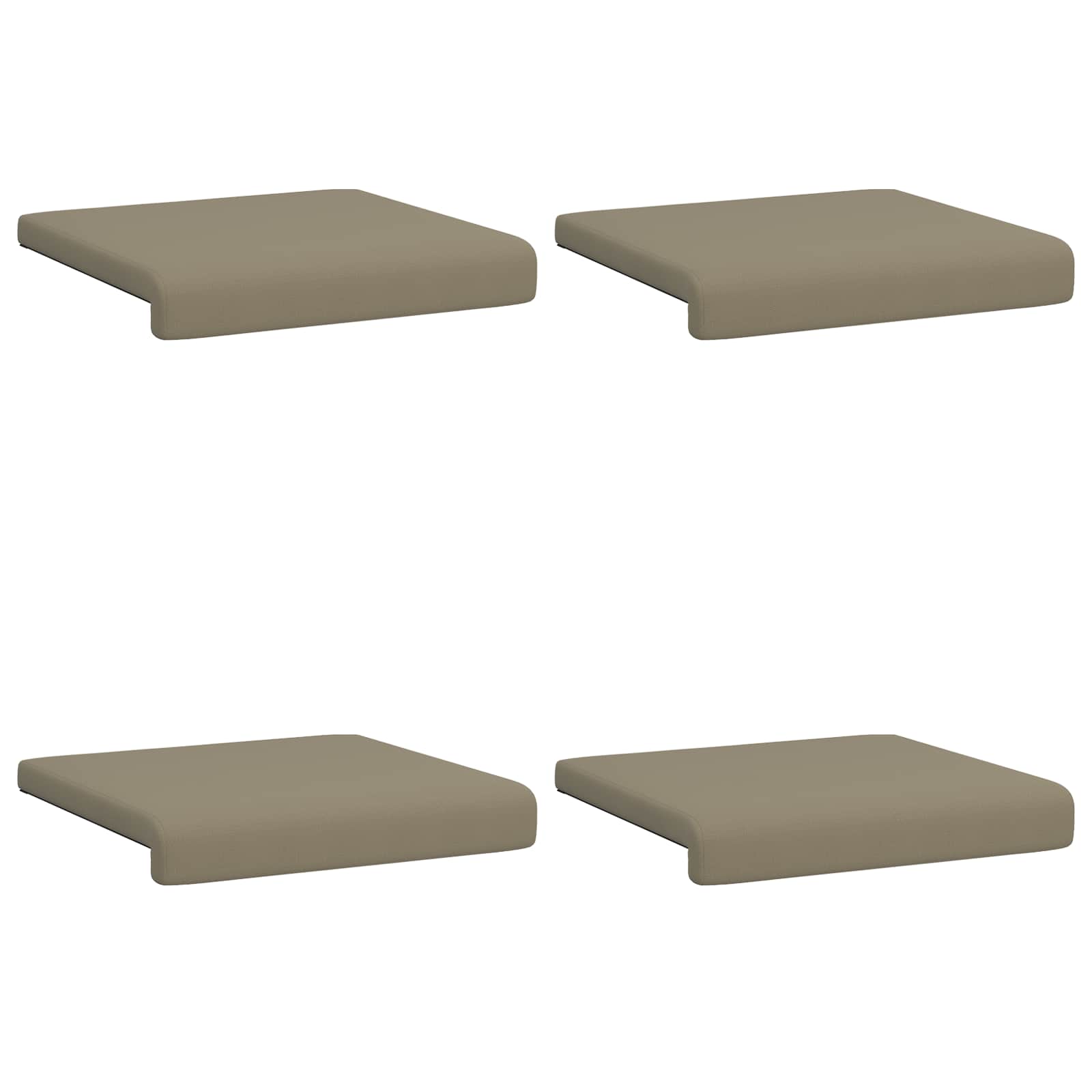 Bankkussen 4 st Textured Velvet Kaki Diepte 35 cm