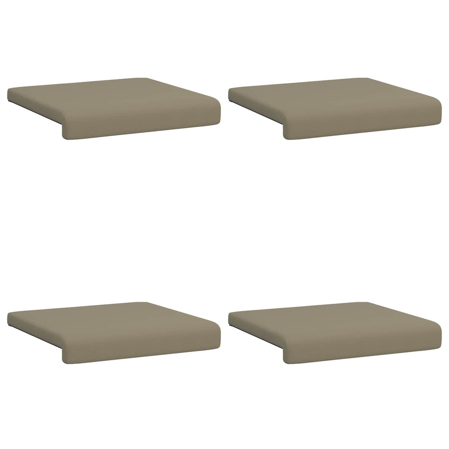 Bankkussen 4 st Textured Velvet Kaki Diepte 35 cm