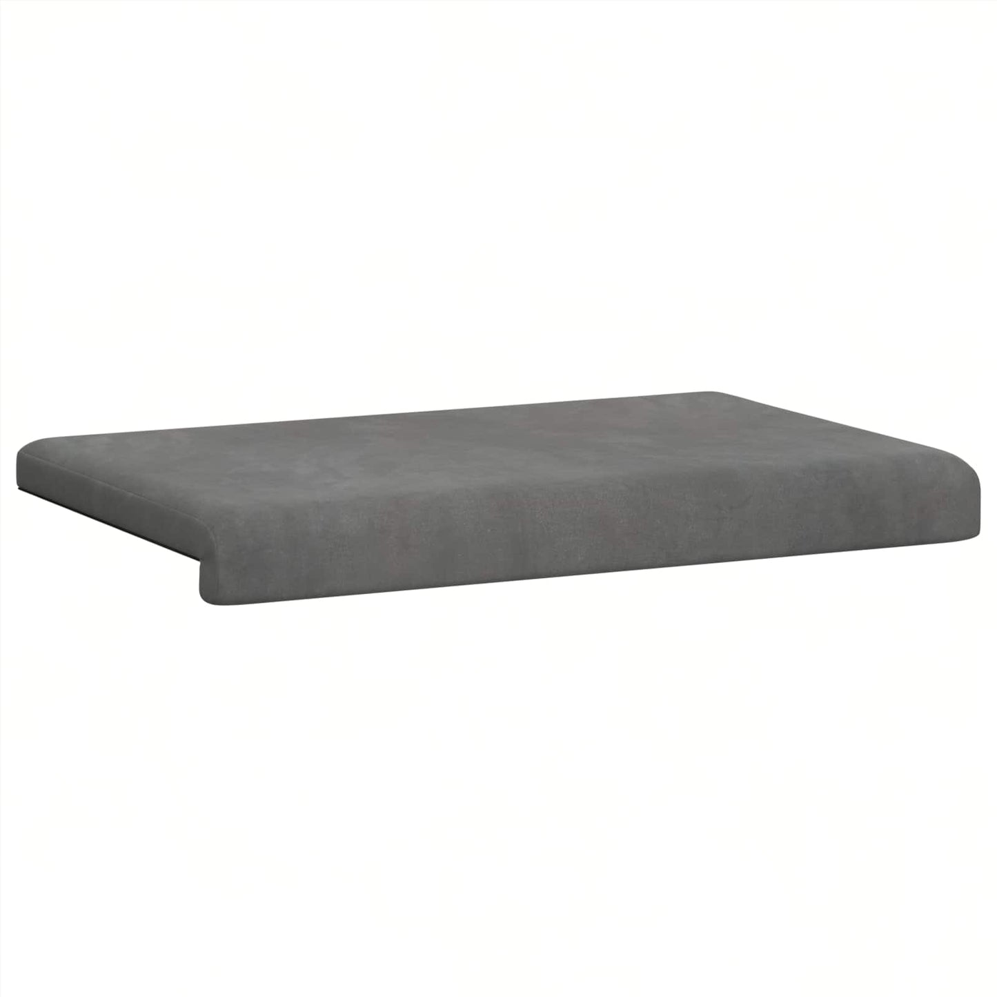 Bankkussen fluweel Donkergrijs Diepte 35 cm