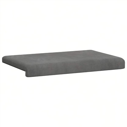 Bankkussen fluweel Donkergrijs Diepte 35 cm