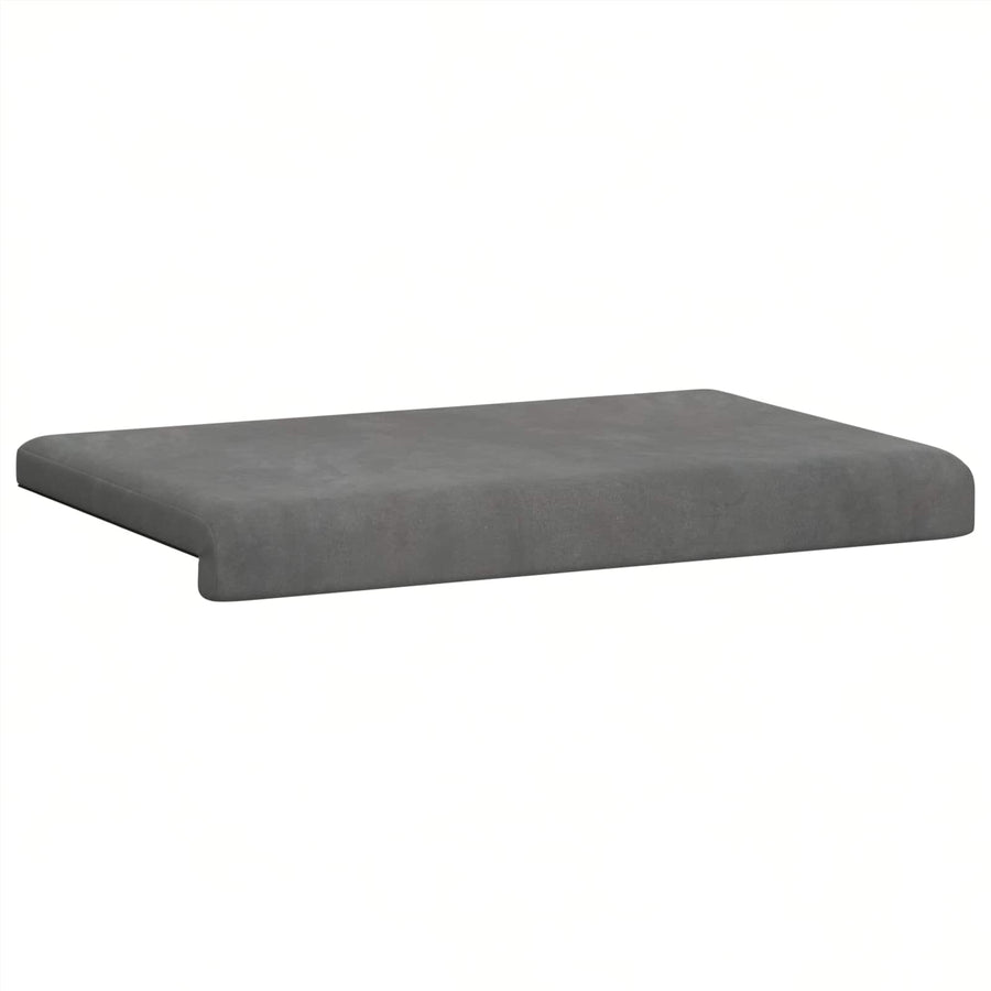 Bankkussen fluweel Donkergrijs Diepte 35 cm