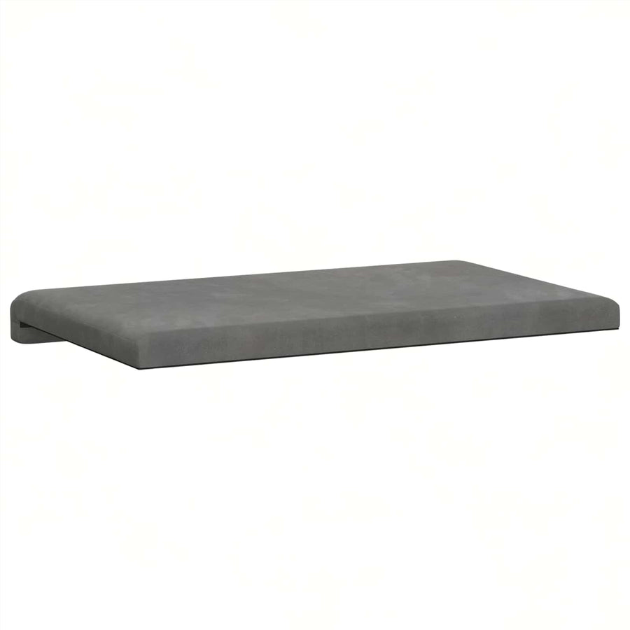 Bankkussen fluweel Donkergrijs Diepte 35 cm