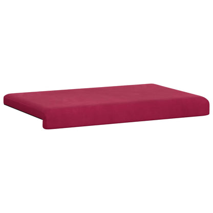 Bankkussen fluweel Wijnrood Diepte 35 cm