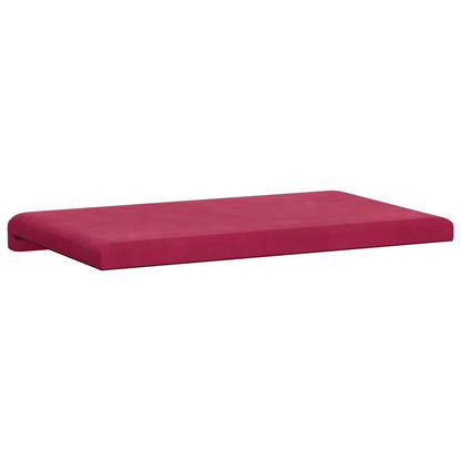 Bankkussen fluweel Wijnrood Diepte 35 cm