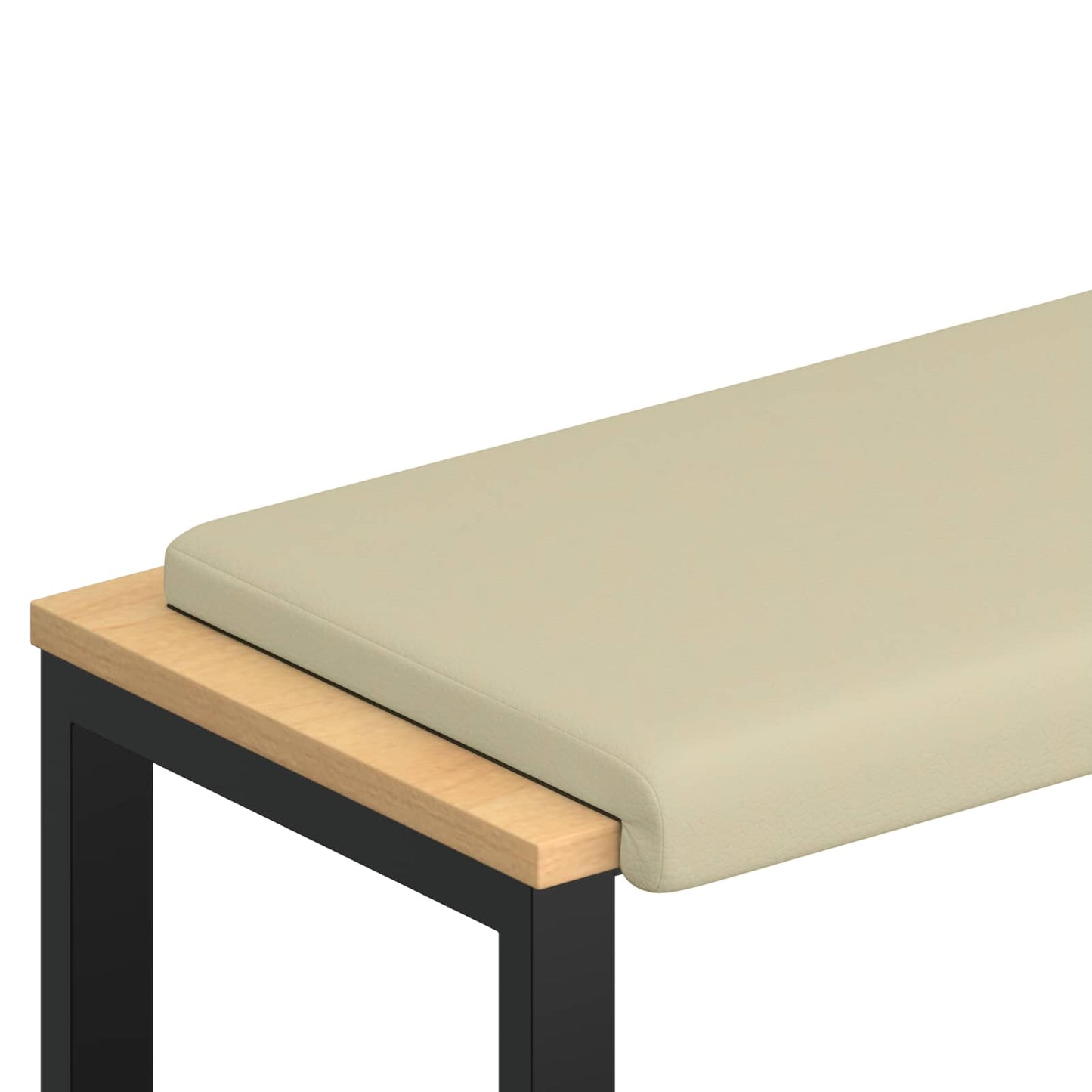 Bankkussen Kunstleer Crèmekleurig Diepte 35 cm