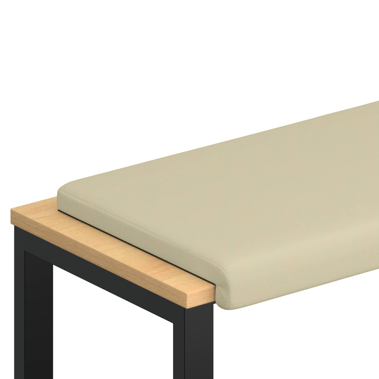 Bankkussen Kunstleer Crèmekleurig Diepte 35 cm