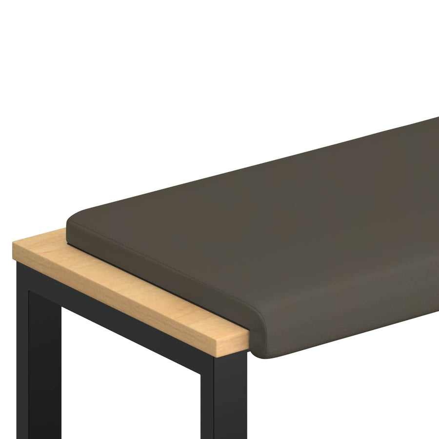 Bankkussen Kunstleer Grijs Diepte 35 cm