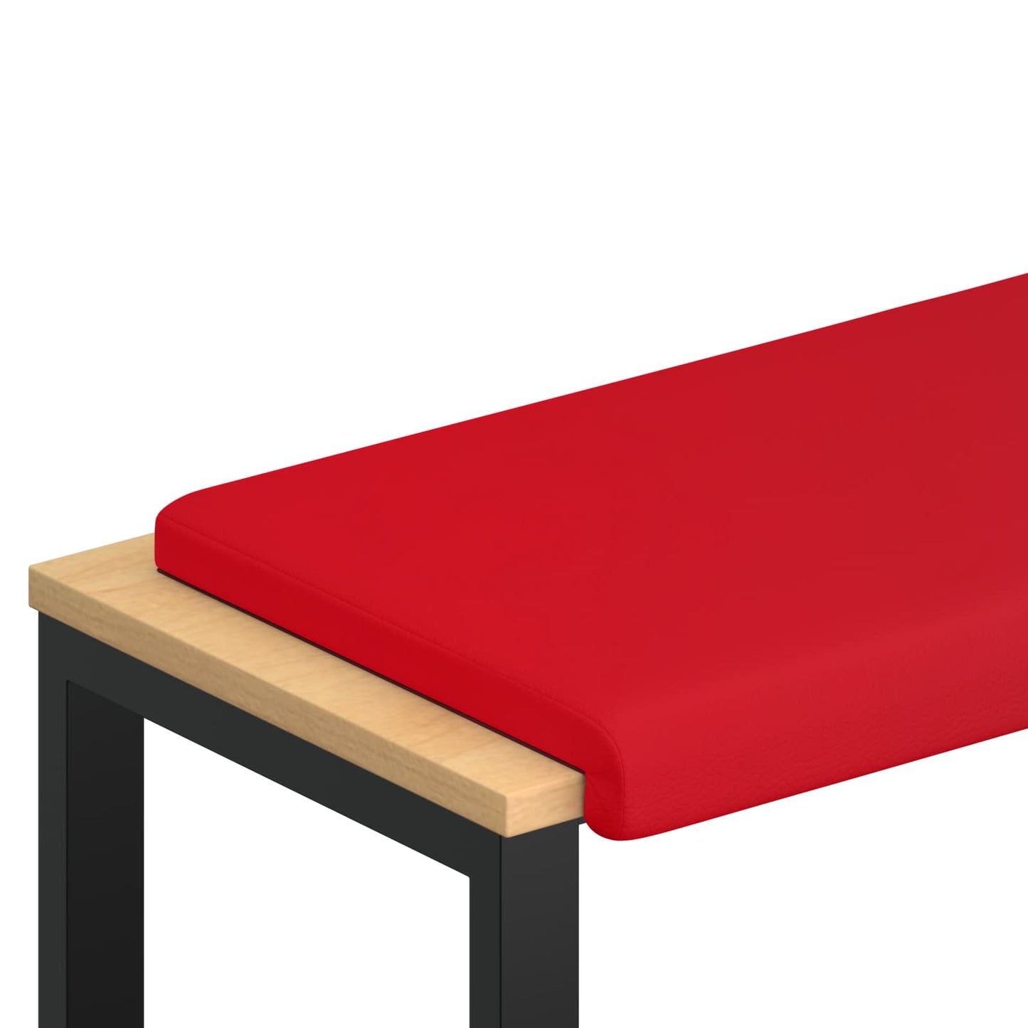 Bankkussen Kunstleer Rood Diepte 35 cm