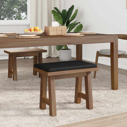 Bankkussen Kunstleer Zwart Diepte 35 cm