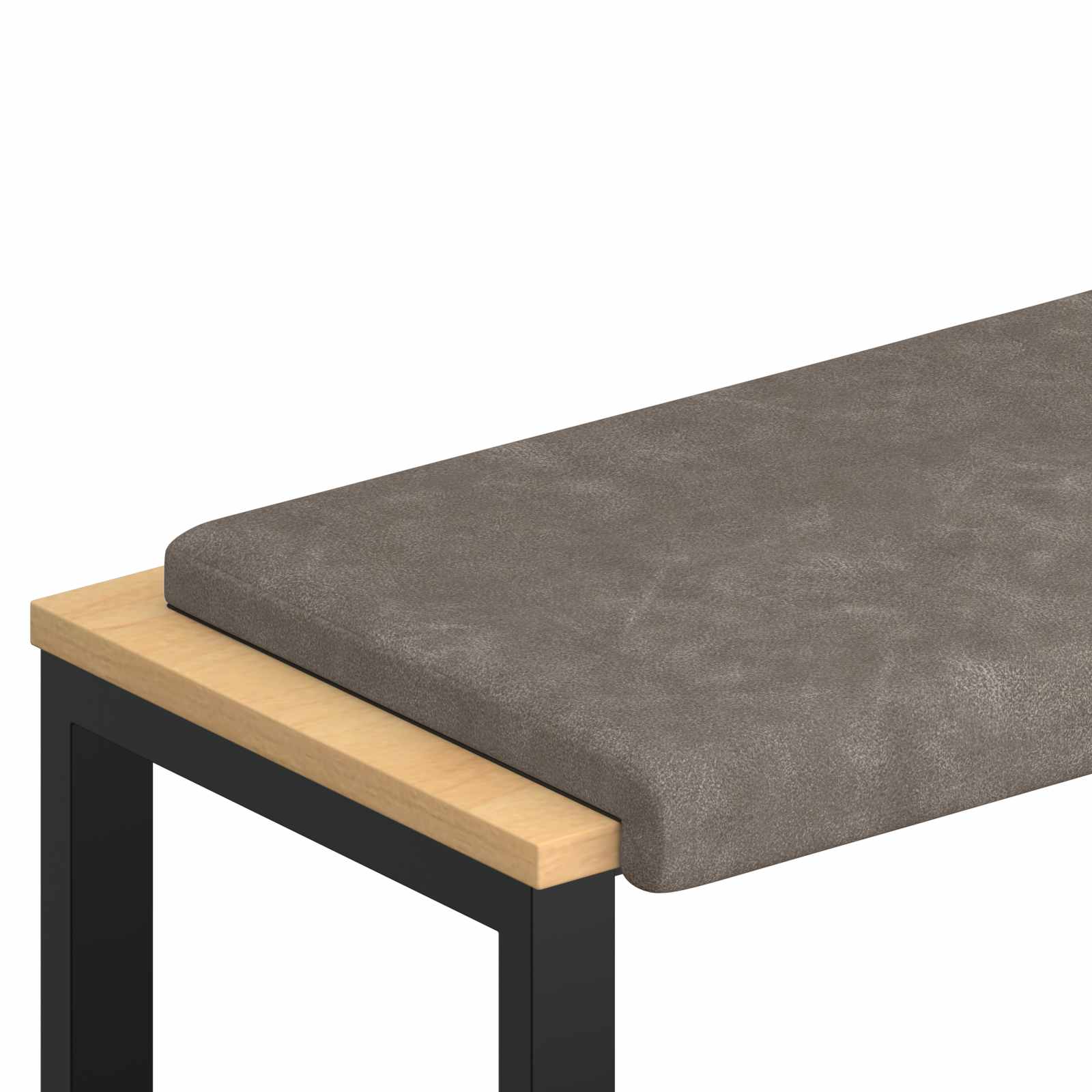 Bankkussen Kunstleer Grijs Diepte 35 cm