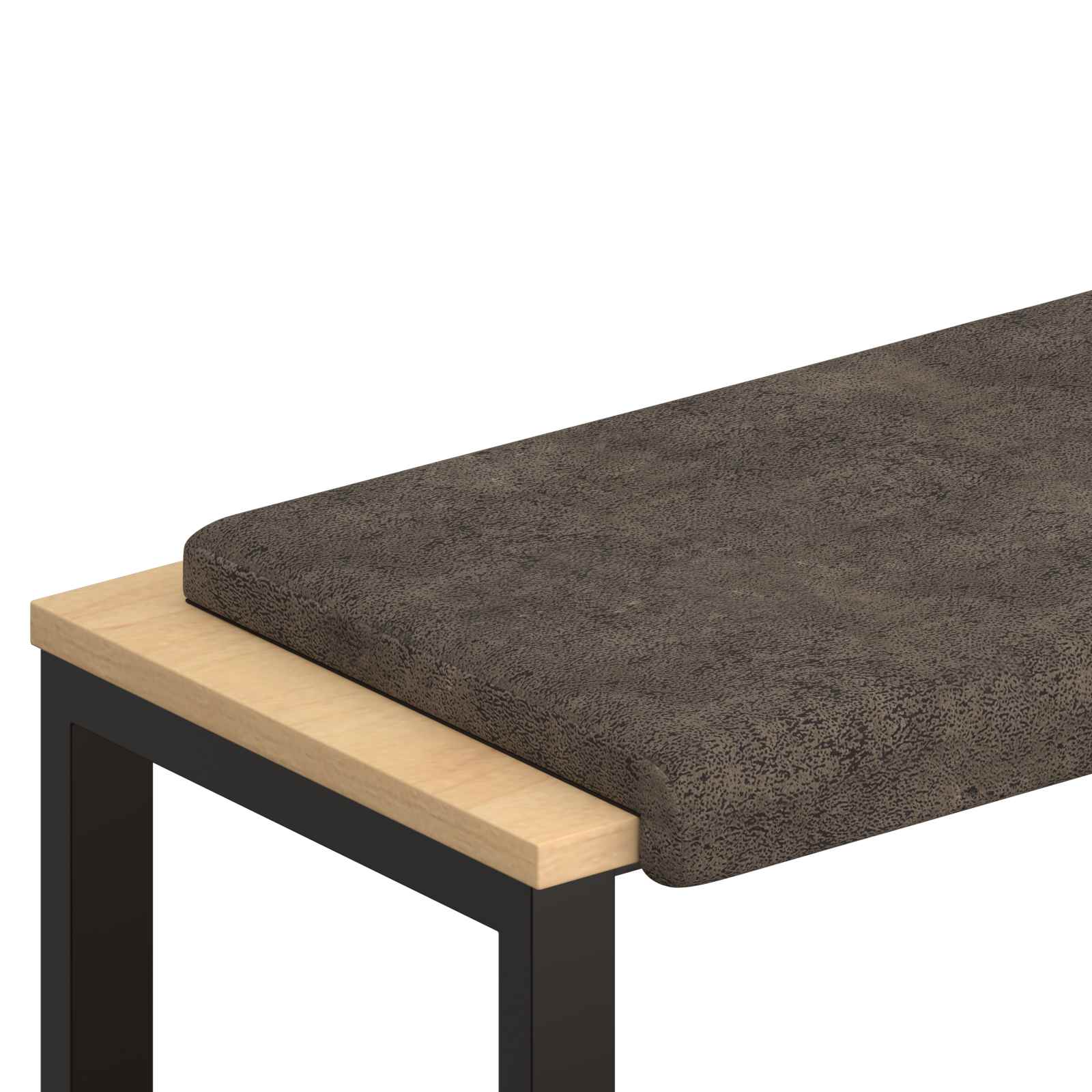 Bankkussen Faux Suède Stof Donkergrijs Diepte 35 cm