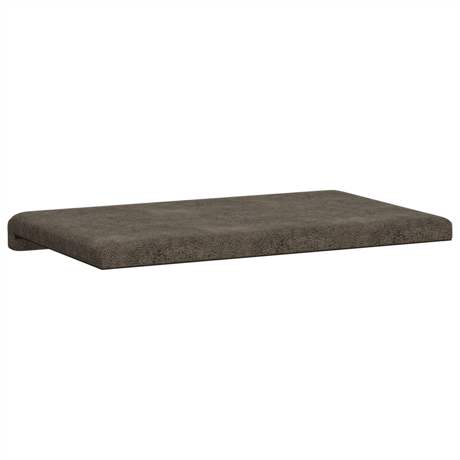 Bankkussen Faux Suède Stof Donkergrijs Diepte 35 cm