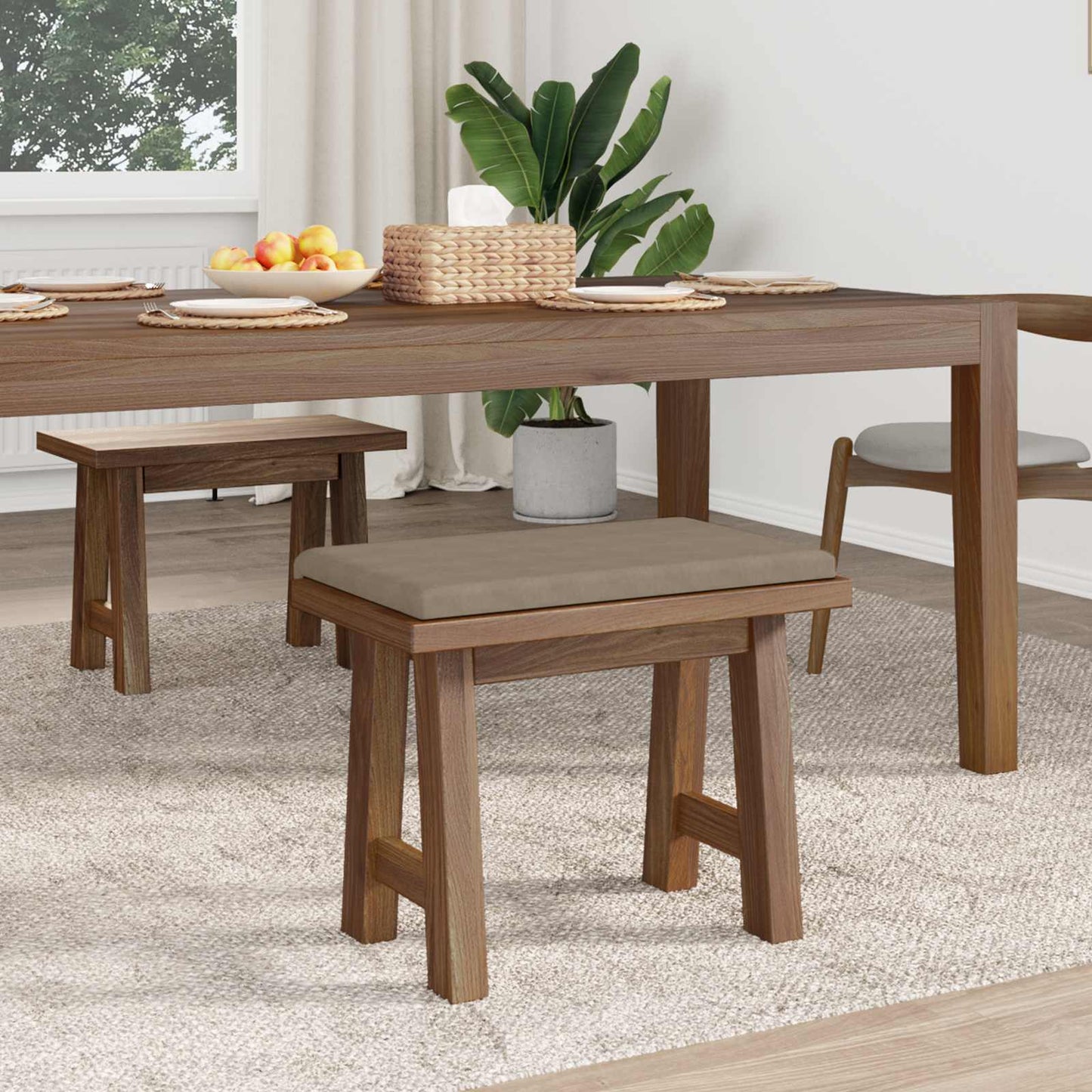 Bankkussen Microvezel Taupe Diepte 35 cm