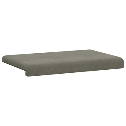 Bankkussen corduroy Lichtgrijs Diepte 35 cm