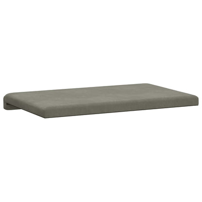 Bankkussen corduroy Lichtgrijs Diepte 35 cm