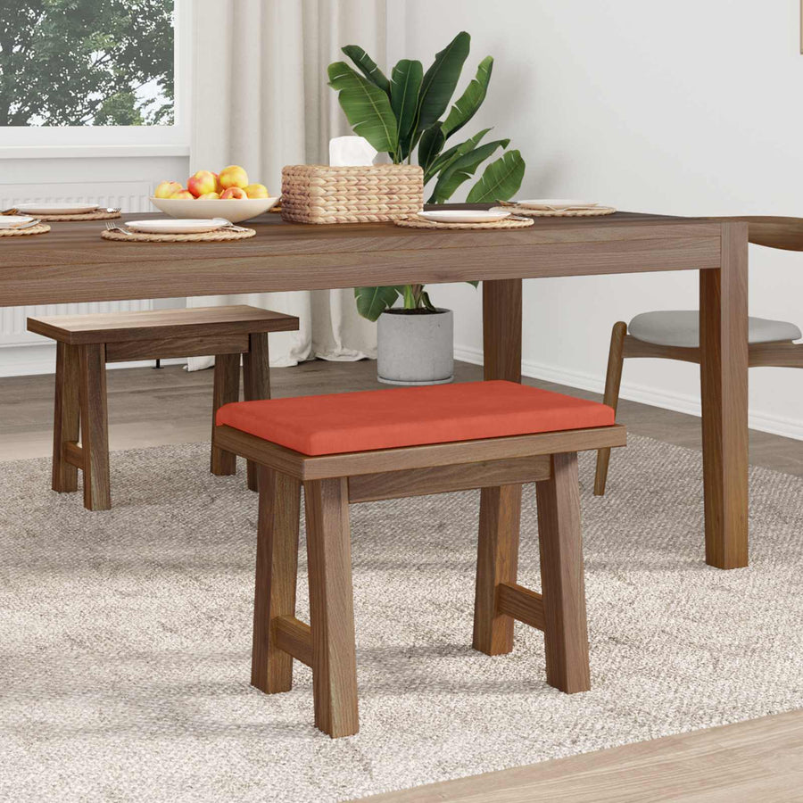 Bankkussen corduroy Rood-oranje Diepte 35 cm
