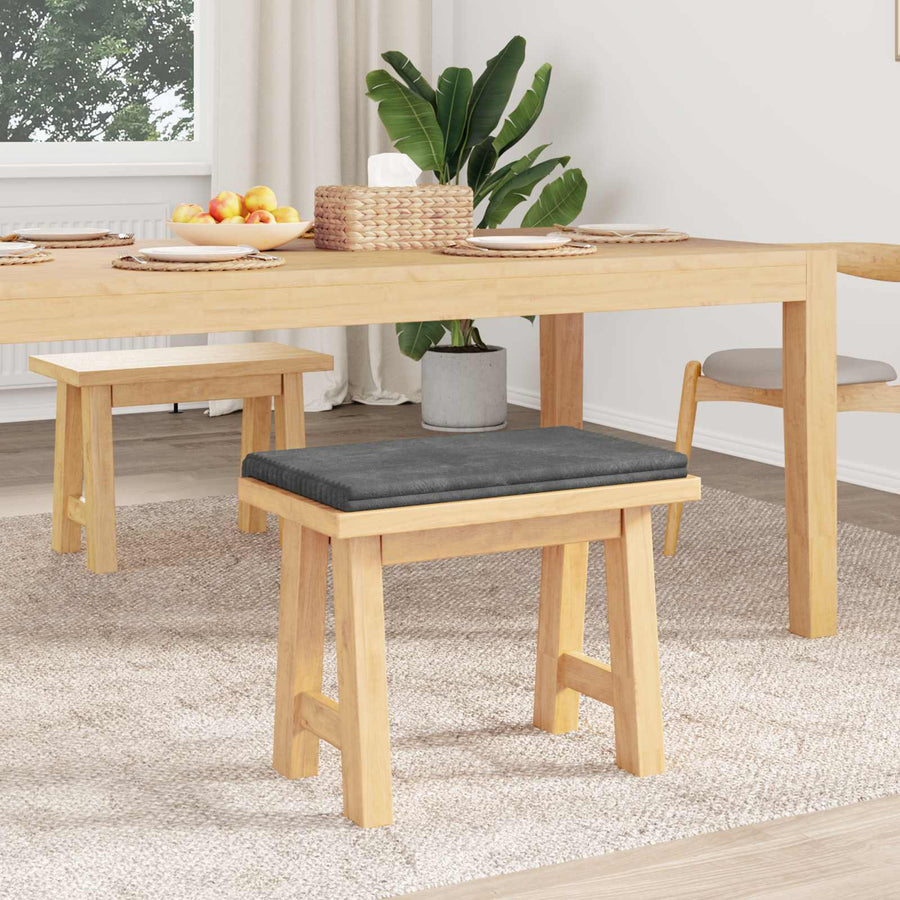 Bankkussen Pluche Corduroy Lichtgrijs Diepte 35 cm