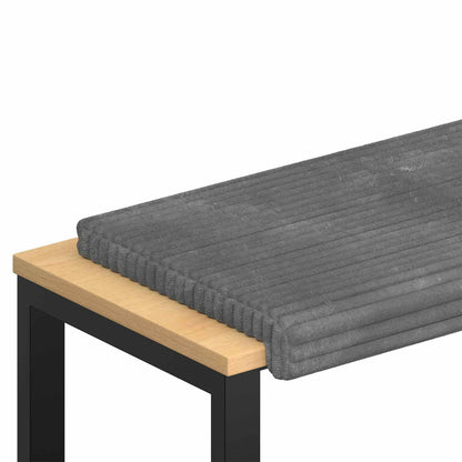 Bankkussen Pluche Corduroy Lichtgrijs Diepte 35 cm