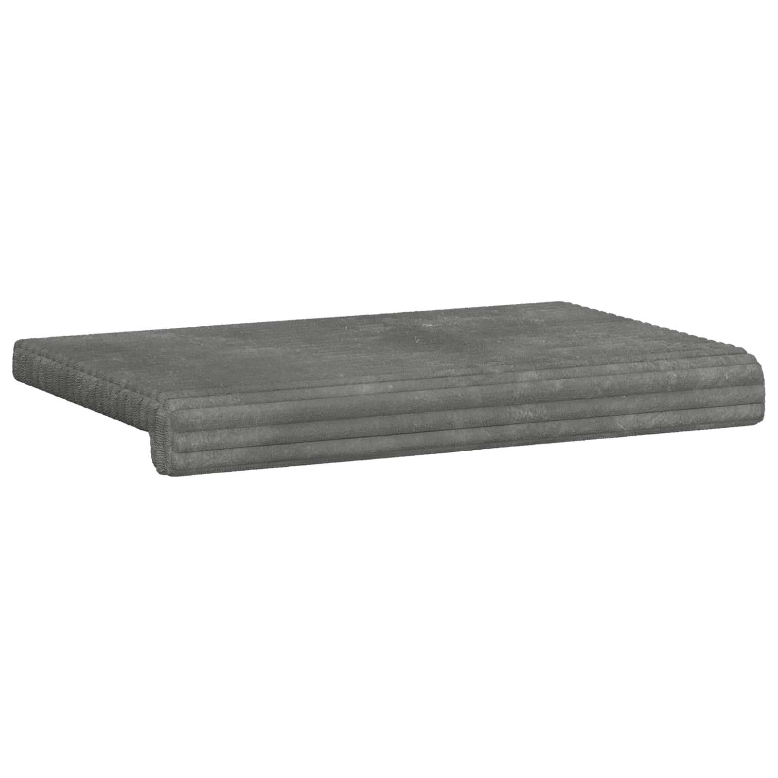 Bankkussen Pluche Corduroy Lichtgrijs Diepte 35 cm