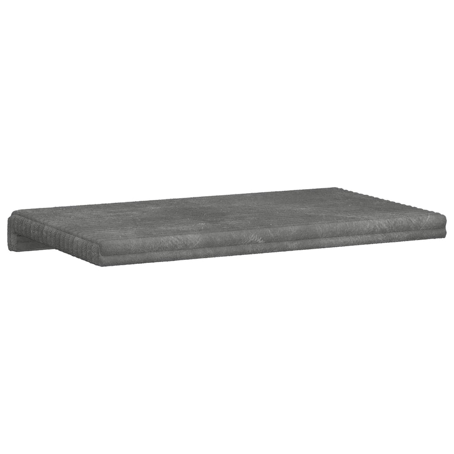 Bankkussen Pluche Corduroy Lichtgrijs Diepte 35 cm