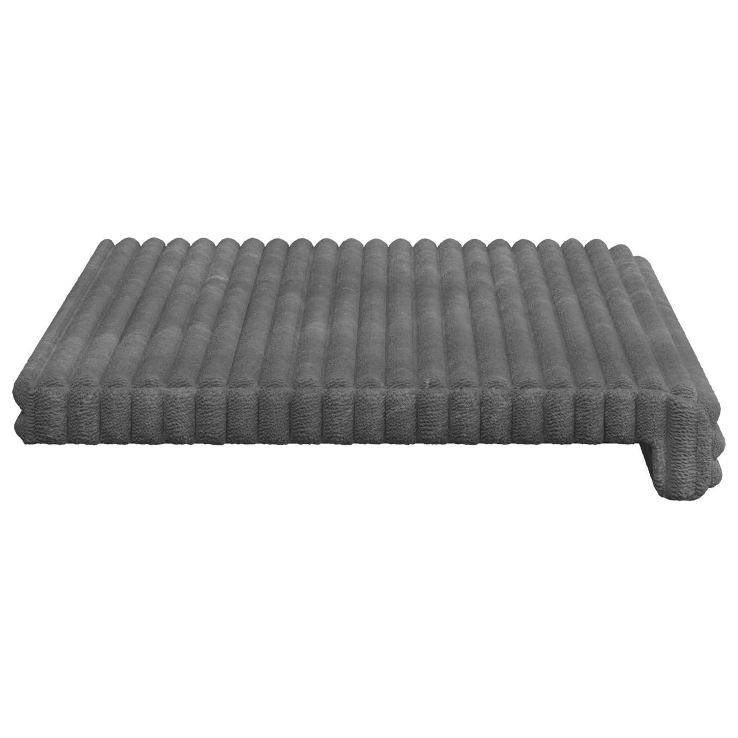 Bankkussen Pluche Corduroy Lichtgrijs Diepte 35 cm