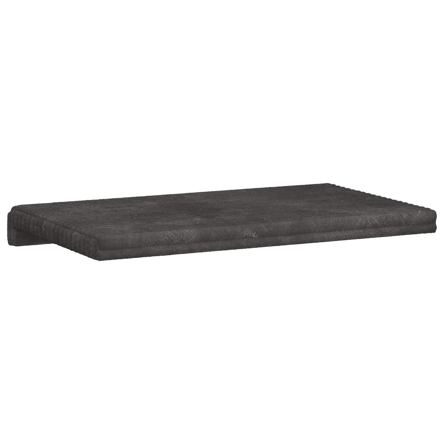 Bankkussen Pluche Corduroy Donkergrijs Diepte 35 cm