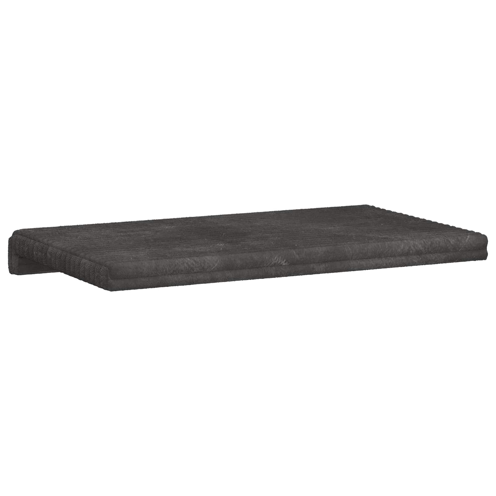 Bankkussen Pluche Corduroy Donkergrijs Diepte 35 cm