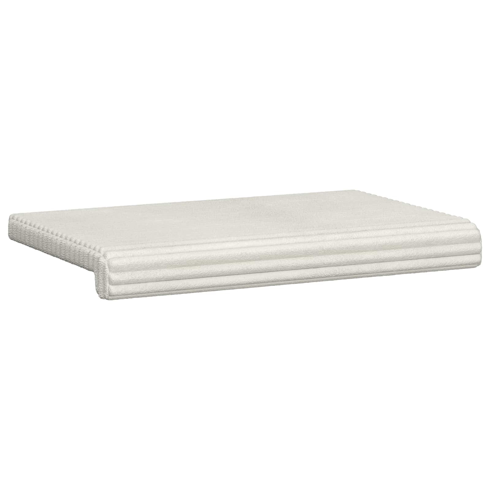 Bankkussen Pluche Corduroy Crèmekleurig Diepte 35 cm